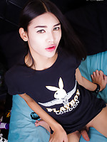 Kam is a stunning tgirl with a sexy slim body, small natural breasts, a hot ass and a delicious uncut cock! Watch this horny transgirl masturbating!